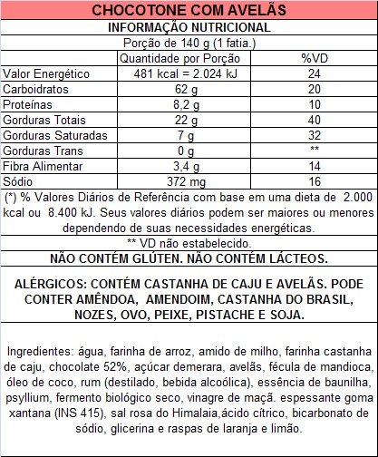 Chocotone com Avelãs 800g