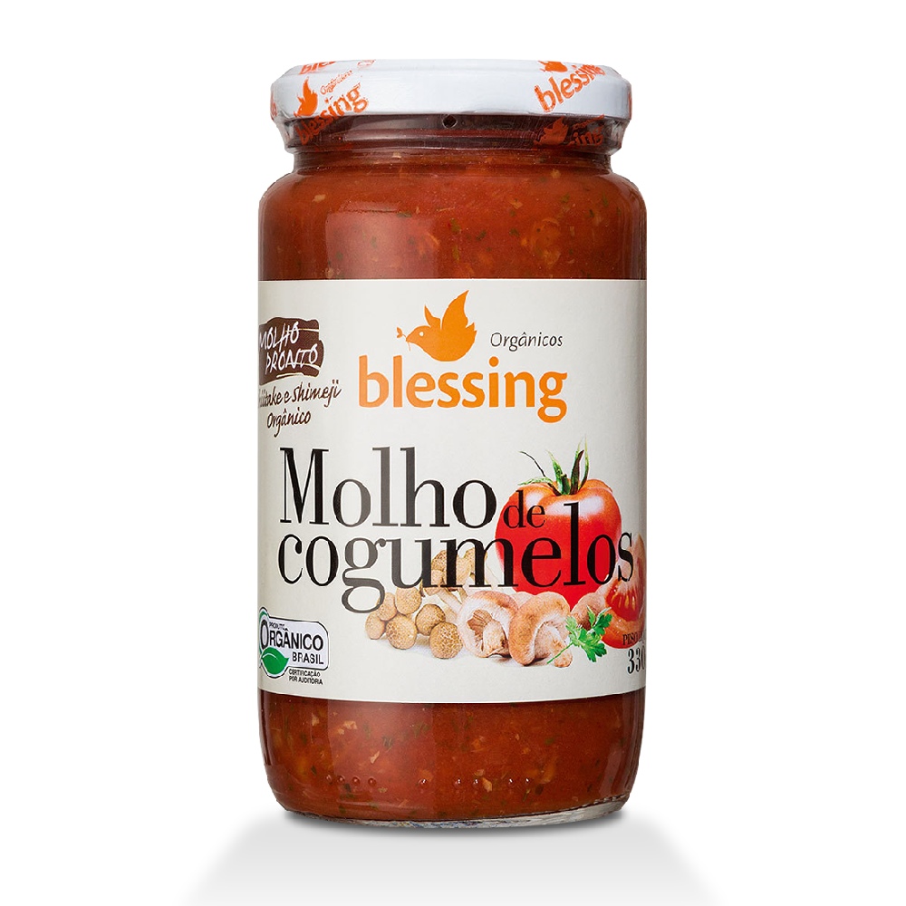 Molho de tomate com cogumelos orgânico