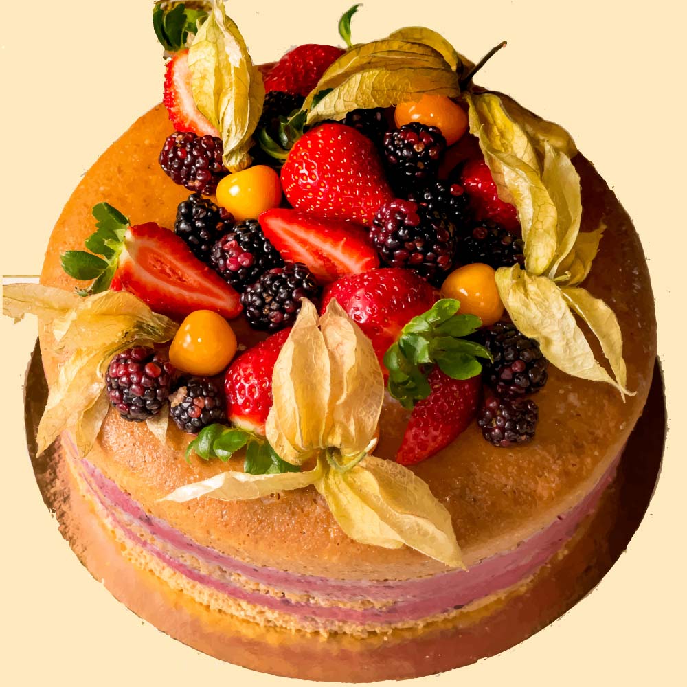 Torta Frutas Vermelhas Low Carb (sem açúcar)